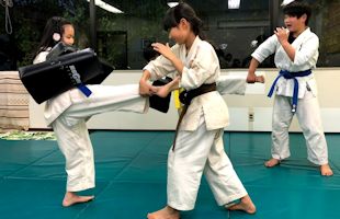 少年部の技の練習